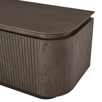 79" Moore Modern Marble Design Wood TV Stand with Drawer