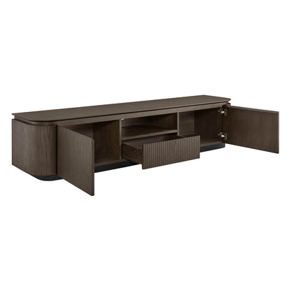 79" Moore Modern Marble Design Wood TV Stand with Drawer