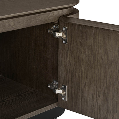 79" Moore Modern Marble Design Wood TV Stand with Drawer