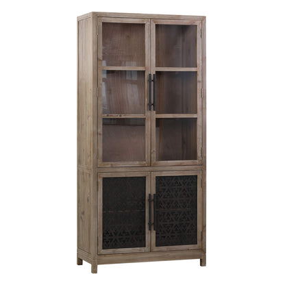 83'' Ethan Farmhouse Tall Display Cabinet Sideboard