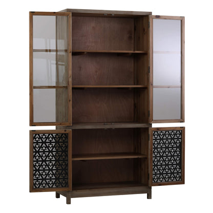 83'' Ethan Farmhouse Tall Display Cabinet Sideboard