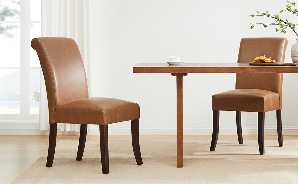 Pottery barn leather online dining chairs