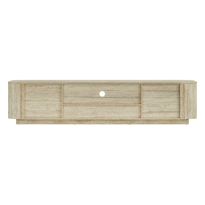 79" Aaron Modern Travertine Large-Capacity TV Console