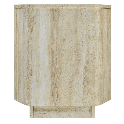 79" Aaron Modern Travertine Large-Capacity TV Console