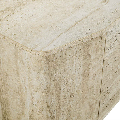 79" Aaron Modern Travertine Large-Capacity TV Console