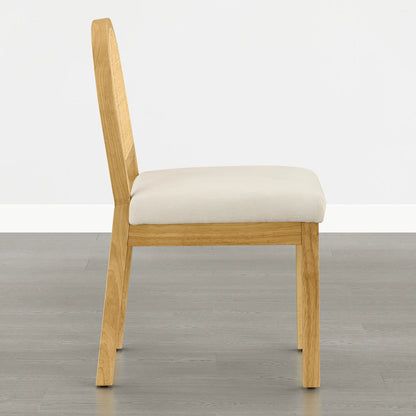 Abigail Upholstered Rattan Curved Dining Chair (Set of 2)