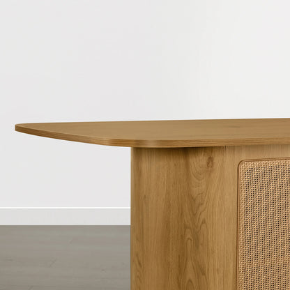 Achileas Walnut Dining Table with Hidden Storage