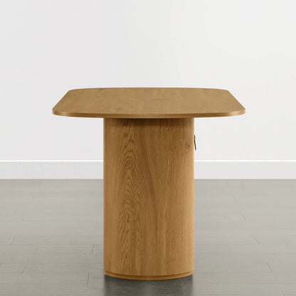 Achileas Walnut Dining Table with Hidden Storage