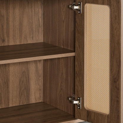 Achileas Walnut Dining Table with Hidden Storage