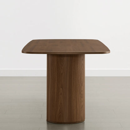 Achileas Walnut Dining Table with Hidden Storage