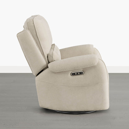 Alicia Power Swivel Nursery Glider Recliner with Nightlight