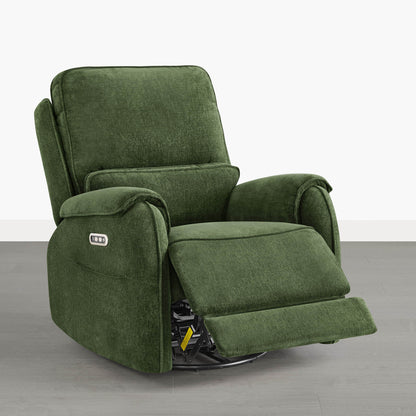 Alicia Power Swivel Nursery Glider Recliner with Nightlight