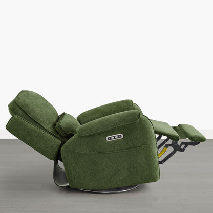 Alicia Power Swivel Nursery Glider Recliner with Nightlight