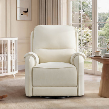 Alicia Power Swivel Nursery Glider Recliner with Nightlight