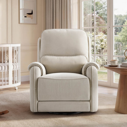 Alicia Power Swivel Nursery Glider Recliner with Nightlight