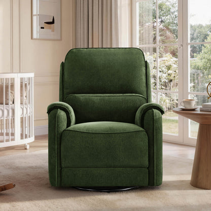 Alicia Power Swivel Nursery Glider Recliner with Nightlight