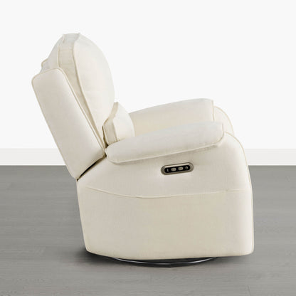 Alicia Power Swivel Nursery Glider Recliner with Nightlight