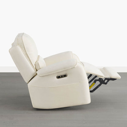 Alicia Power Swivel Nursery Glider Recliner with Nightlight