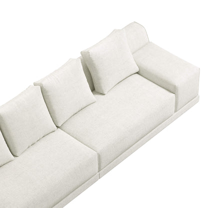 Alora 4-Seater Modern Sofa with Wide Arms