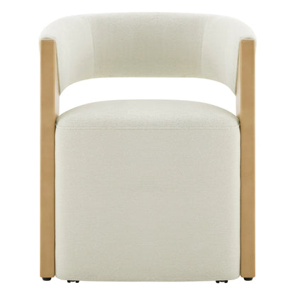 Ansel Modern Rolling Dining Chair with Armrest