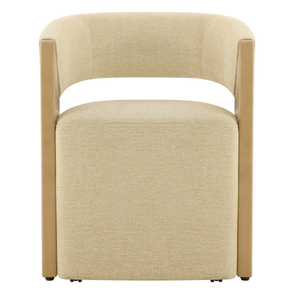 Ansel Modern Rolling Dining Chair with Armrest