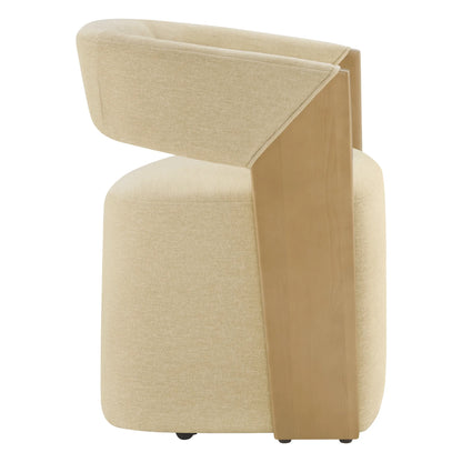 Ansel Modern Rolling Dining Chair with Armrest