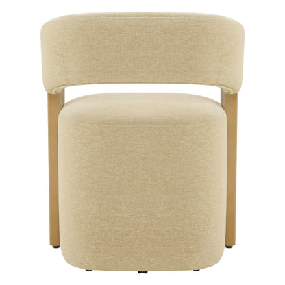 Ansel Modern Rolling Dining Chair with Armrest