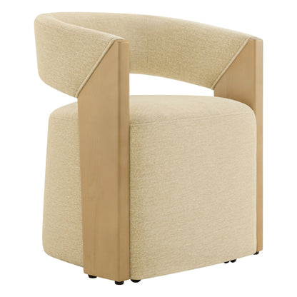 Ansel Modern Rolling Dining Chair with Armrest