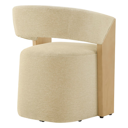 Ansel Modern Rolling Dining Chair with Armrest