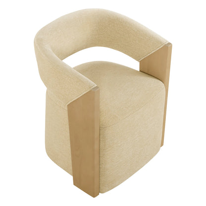 Ansel Modern Rolling Dining Chair with Armrest