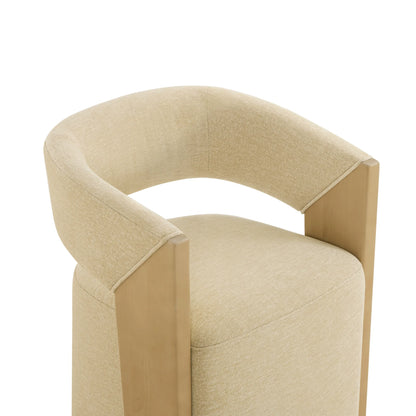 Ansel Modern Rolling Dining Chair with Armrest