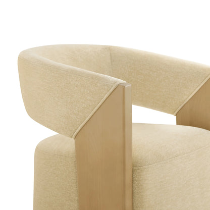 Ansel Modern Rolling Dining Chair with Armrest