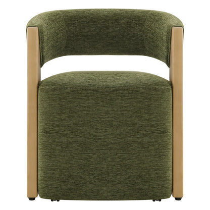 Ansel Modern Rolling Dining Chair with Armrest