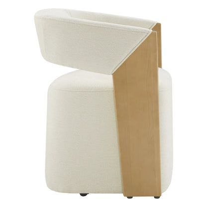 Ansel Modern Rolling Dining Chair with Armrest