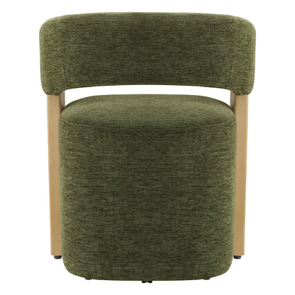 Ansel Modern Rolling Dining Chair with Armrest
