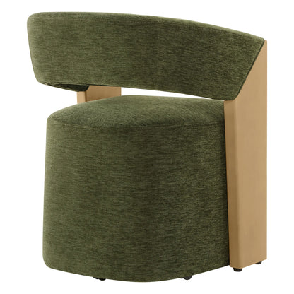 Ansel Modern Rolling Dining Chair with Armrest