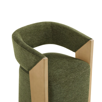 Ansel Modern Rolling Dining Chair with Armrest