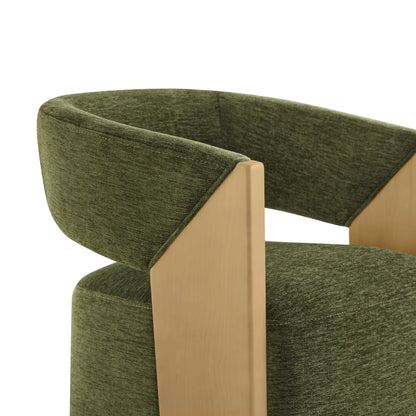 Ansel Modern Rolling Dining Chair with Armrest