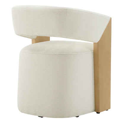 Ansel Modern Rolling Dining Chair with Armrest
