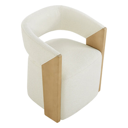 Ansel Modern Rolling Dining Chair with Armrest