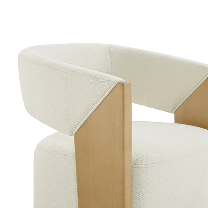 Ansel Modern Rolling Dining Chair with Armrest