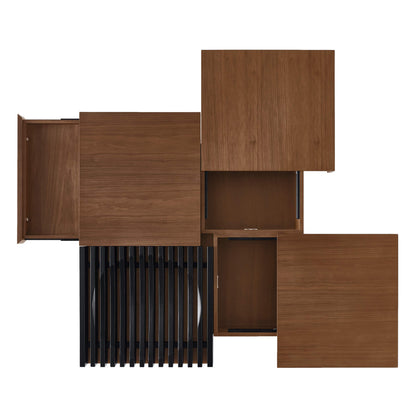Ari Solid Wood Coffee Table with Modular Hidden Storage