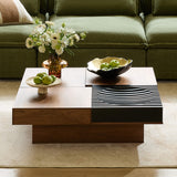 Ari Solid Wood Coffee Table with Modular Hidden Storage