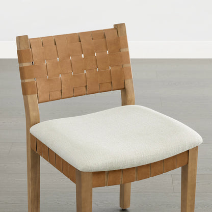 Aries Wood Woven Dining Chair（Set of 2）