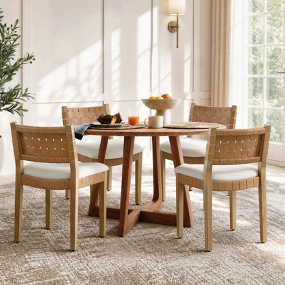 Aries Wood Woven Dining Chair（Set of 2）