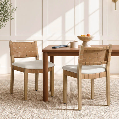 Aries Wood Woven Dining Chair（Set of 2）