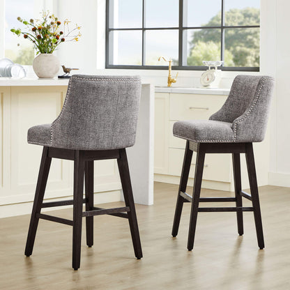 Asher Swivel Nailhead Trim Bar & Counter Stools