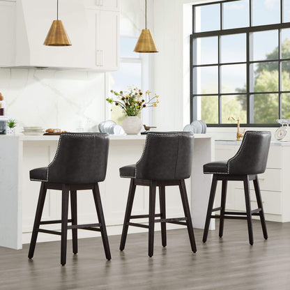 Asher Swivel Nailhead Trim Bar & Counter Stools