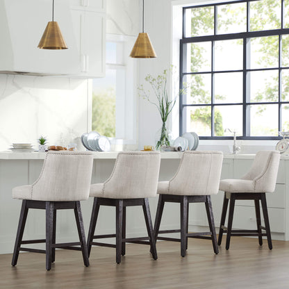 Asher Swivel Nailhead Trim Bar & Counter Stools