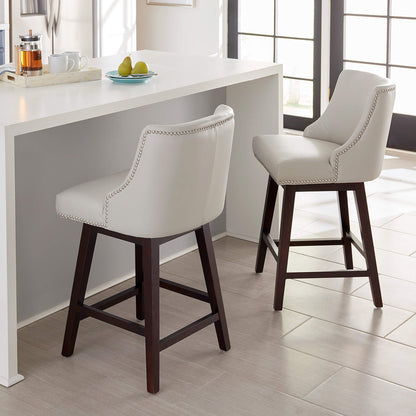 Asher Swivel Nailhead Trim Bar & Counter Stools